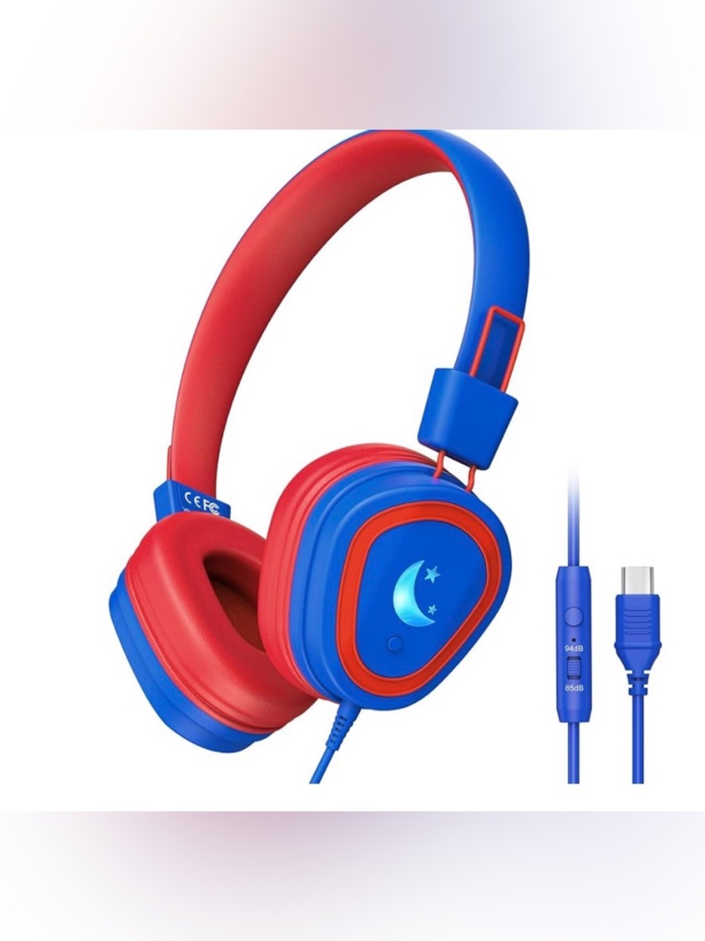 Kids Wired Over-Ear Headphones in Red & Blue NEW in box.
